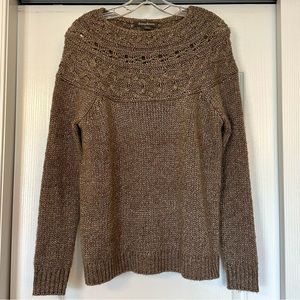 Tommy Bahama Brown Gold Shimmer Sweater Size S